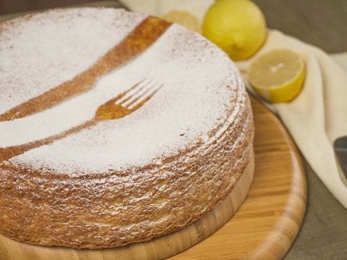 lemon angel food cake with lemons