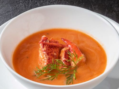 Creamy Crockpot Lobster Bisque Recipe - Creamy seafood bisque with lobster tails