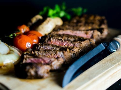 Blackened Rib Eye Steak With Creamy Horseradish Sauce