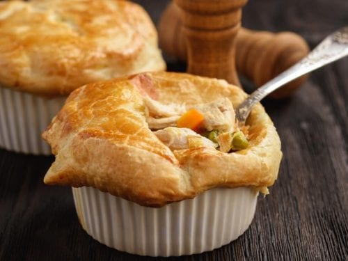 KFC Chicken Pot Pie Recipe (Copycat) - Easy and healthy puff pastry mini chicken pot pies