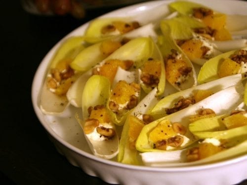 belgian endive with roquefort walnuts and cranberries endive recipe