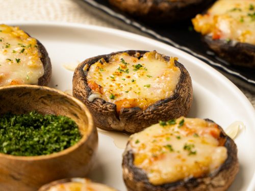 Cheesy Stuffed Baked Mushrooms