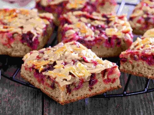 crispy cherry almond bars