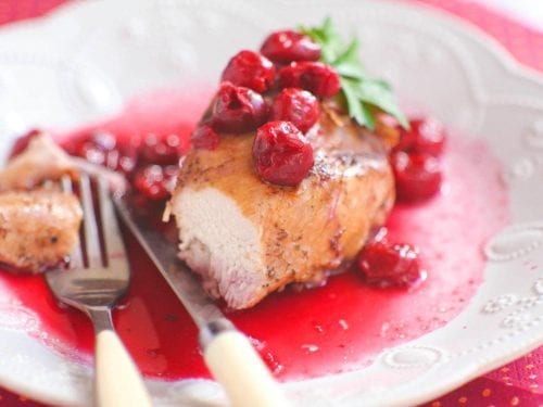 chicken with cherry sauce