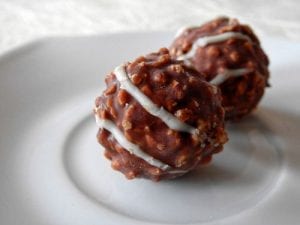 chocolate balls with nuts