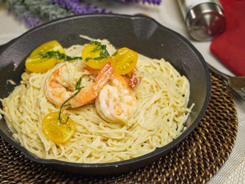 Copycat Olive Garden Shrimp Pasta