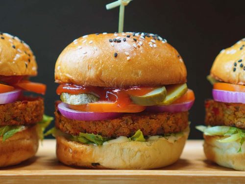 Copycat Red Robin Veggie Burger Recipe, homemade veggie burger, meatless burger, plant-based veggie burger