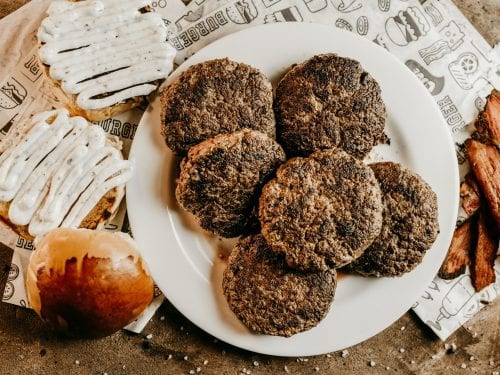 Frikadellen German Meat Cakes Recipe- german hamburgers, frikadeller, seasoned grilled ground beef and pork patties