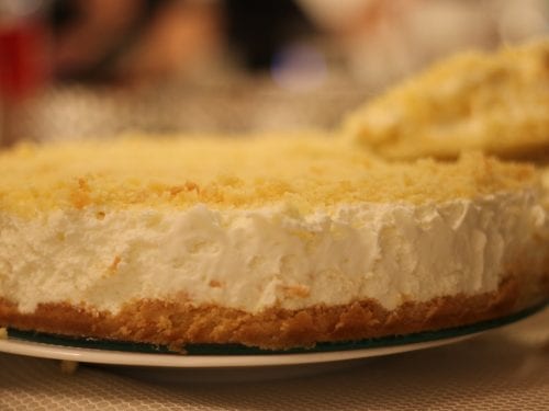 delicious garlic blue cheese cheesecake