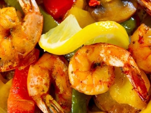 grilled shrimp fajitas