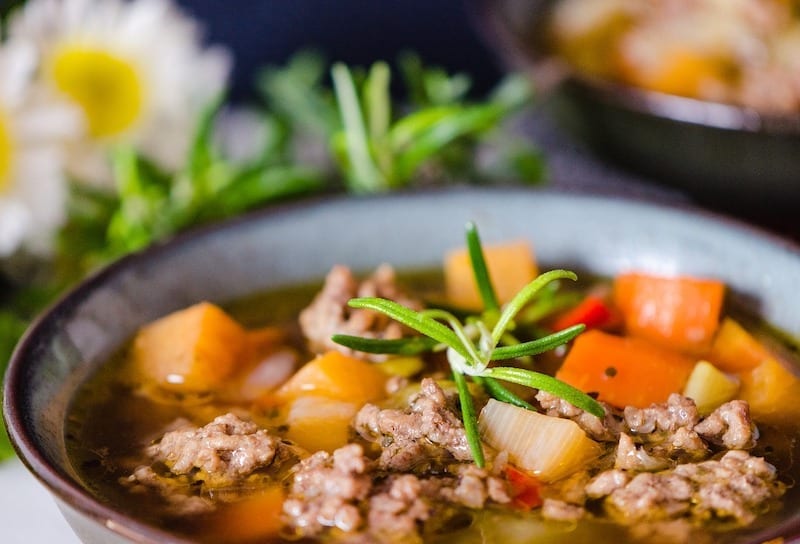 hearty meatball and tortellini soup