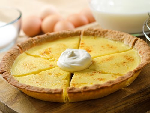 Old Fashioned Egg Custard Pie Recipe, vanilla custard pie with evaporated milk