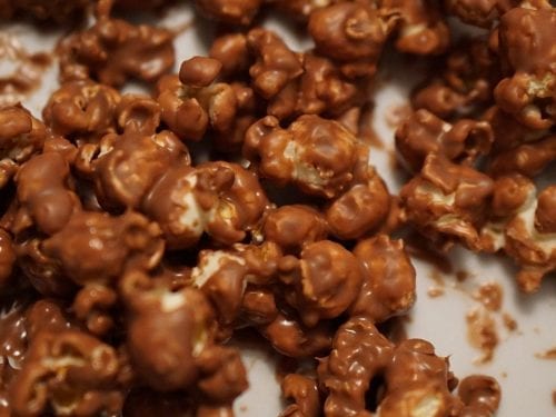 chocolate coated popcorn