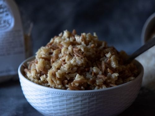 beefy rice salad