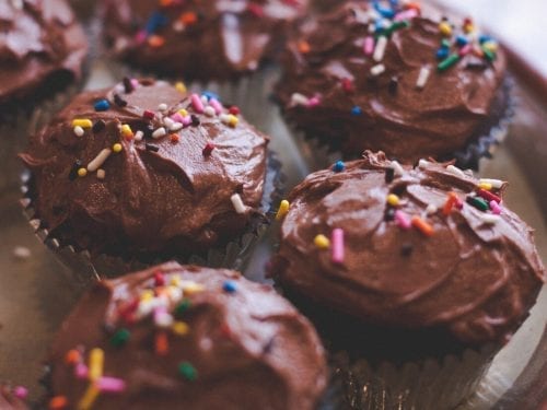 sweet brownie candy cupcakes