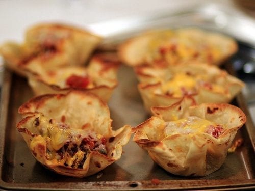 chicken tortilla cups