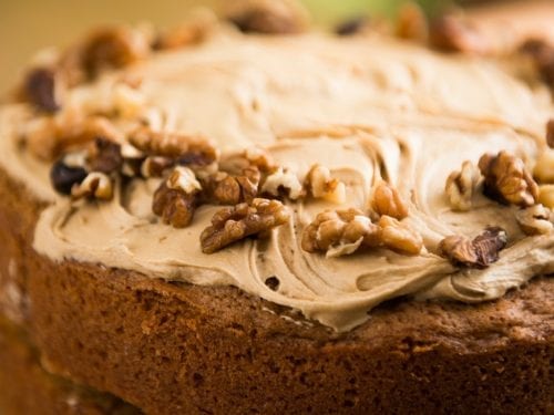 date cake with peanut butter frosting