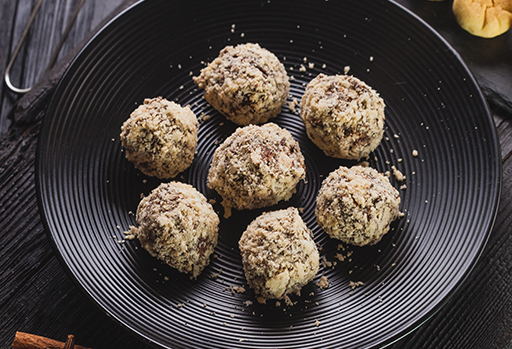 mini chocolate chip cheesecake ball