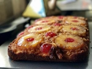 pineapple macadamia nut upside down cake