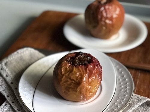 rum raisin baked apples