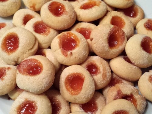 strawberry thumbprint cookies