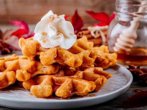 Sweet Potato Waffles Recipe, gluten free vegan sweet potato waffles made with almond milk