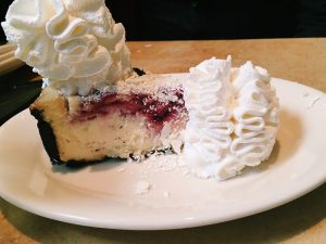 white chocolate raspberry truffle cheesecake