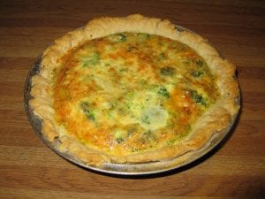 delicious broccoli and peas quiche