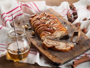 Cream Cheese Bread with Honey, fluffy low carb keto loaf recipe with cream cheese