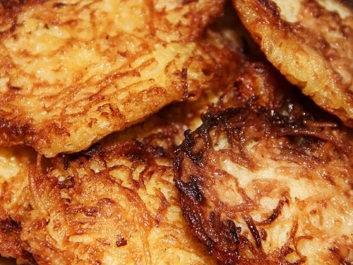 crunchy potato latkes