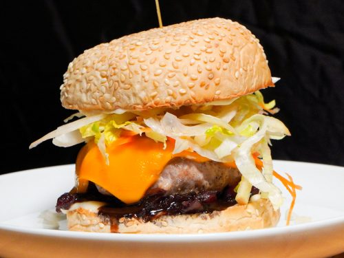 Fennel and Apple Slaw Pork Burger