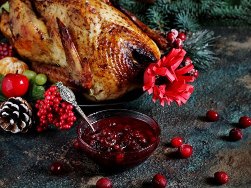 hickory smoked turkey with cranberry bbq sauce