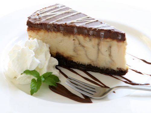 sweet mocha swirl cheesecake