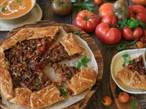 Slow Roasted Tomato Eggplant Galette Recipe