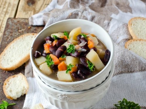 black bean potato stew