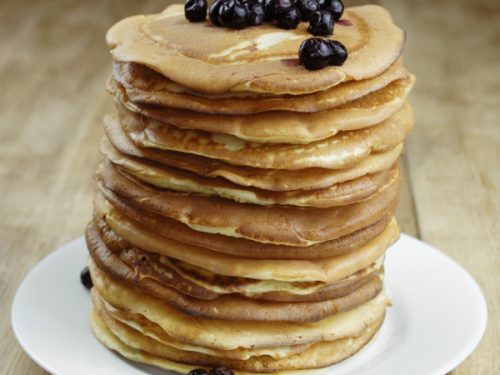 blueberry whole wheat pancake