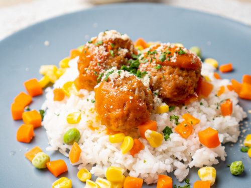 Microwave Porcupine Meatballs