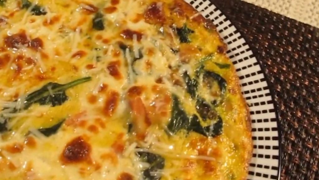 Cheesy Spinach Ramen Frittata Recipe