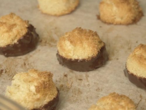 Chocolate-Dipped Coconut Macaroons Recipe