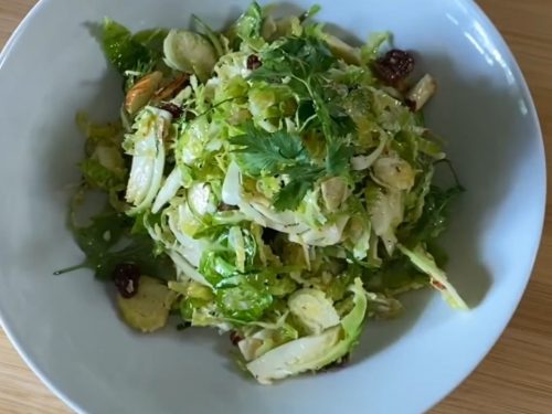 Honey Mustard Brussels Sprouts Slaw Recipe