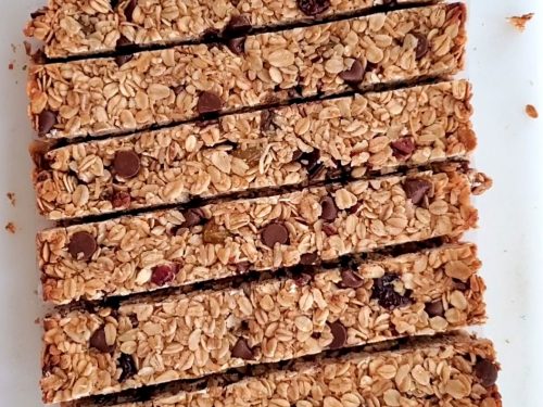 Microwave Chewy Chocolate Chip Granola Bars Recipe