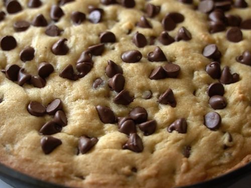 Peanut Butter Choc Chip Deep Dish Skillet Cookie (Low Fat) Recipe