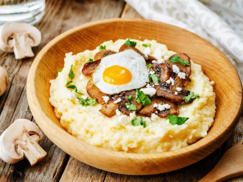 Goat Cheese Polenta with Roasted Vegetables Recipe