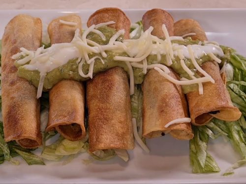 5-Ingredient Chicken Guacamole Taquitos Recipe