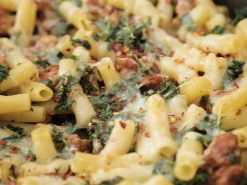 5-Ingredient Italian Sausage and Kale Baked Ziti Recipe