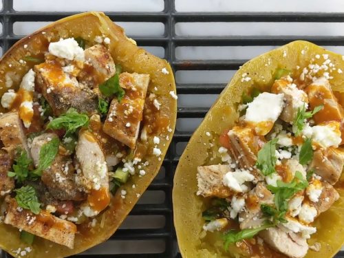 Spaghetti-Squash-Boats-with-Grilled-Chicken-Recipe