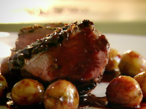 roasted-goose-with-port-wine-cherry-sauce-recipe