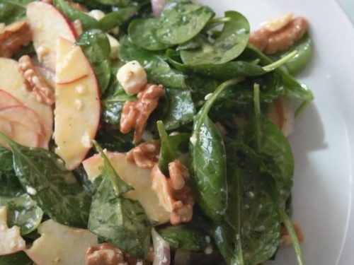 Spinach Salad with Apples and Artichokes Recipe