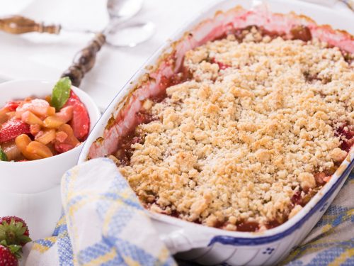 strawberry rhubarb crisp recipe