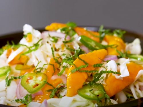 Asian Cabbage Mango Slaw Recipe